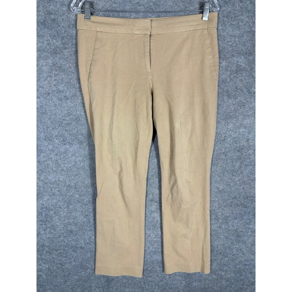 J. Crew Campbell Tan Khaki Cropped Career Pants Women's Size‎ 0